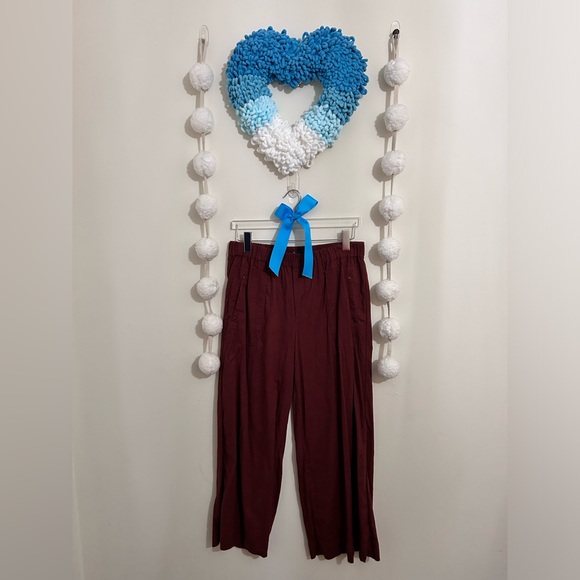 4/$25 or listed price☃️Democracy High Rise Patch Pocket Crop Linen Palazzo Pants - Picture 2 of 9